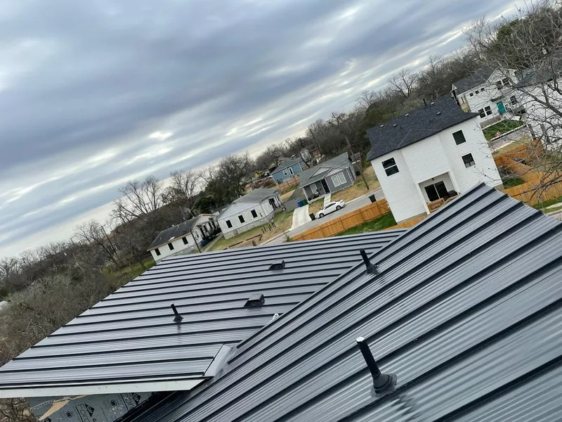 Standing seam metal roof panels with vents for Skylight Repair in Mountain Park